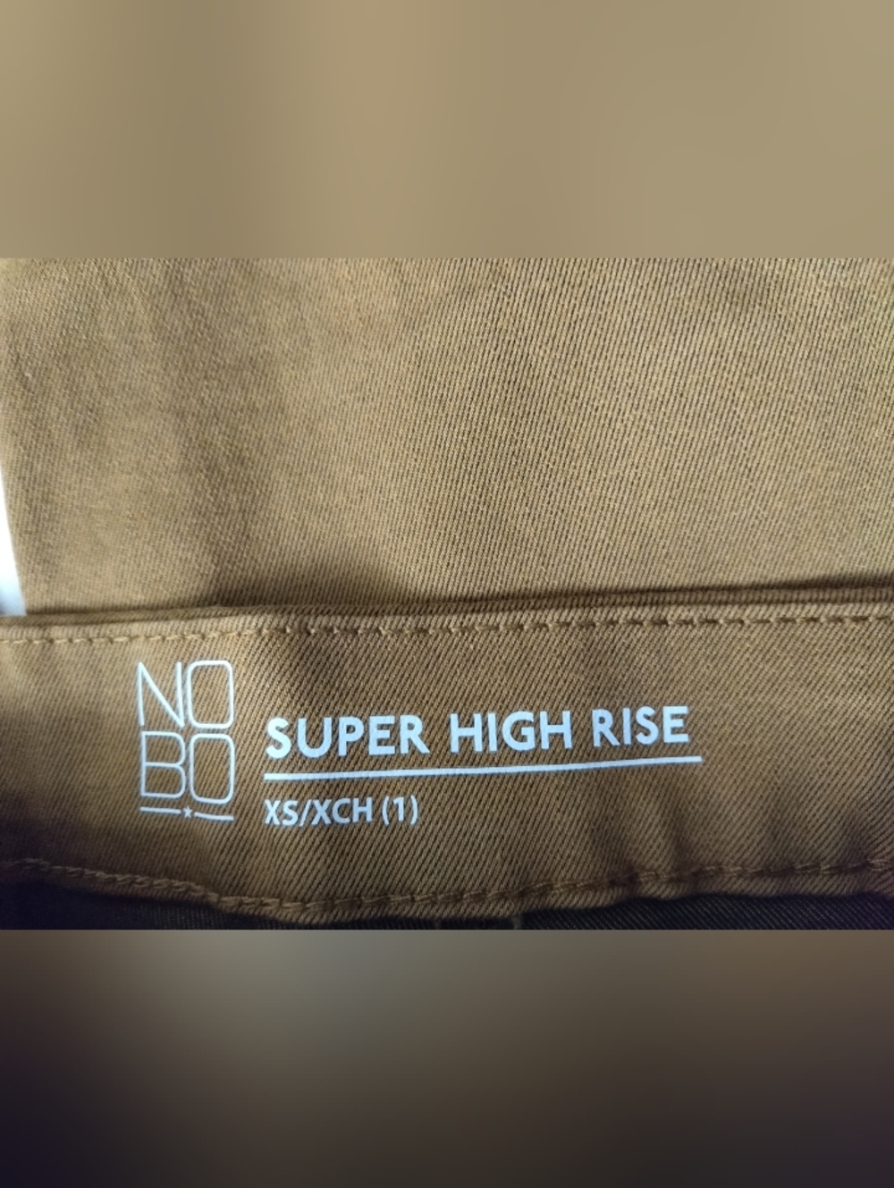 NoBo No Boundaries Curvy Super High Rise Brown Jegging New Size XS - Picture 7 of 7